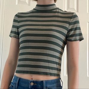 AEO Ribbed Stripe Baby Tee